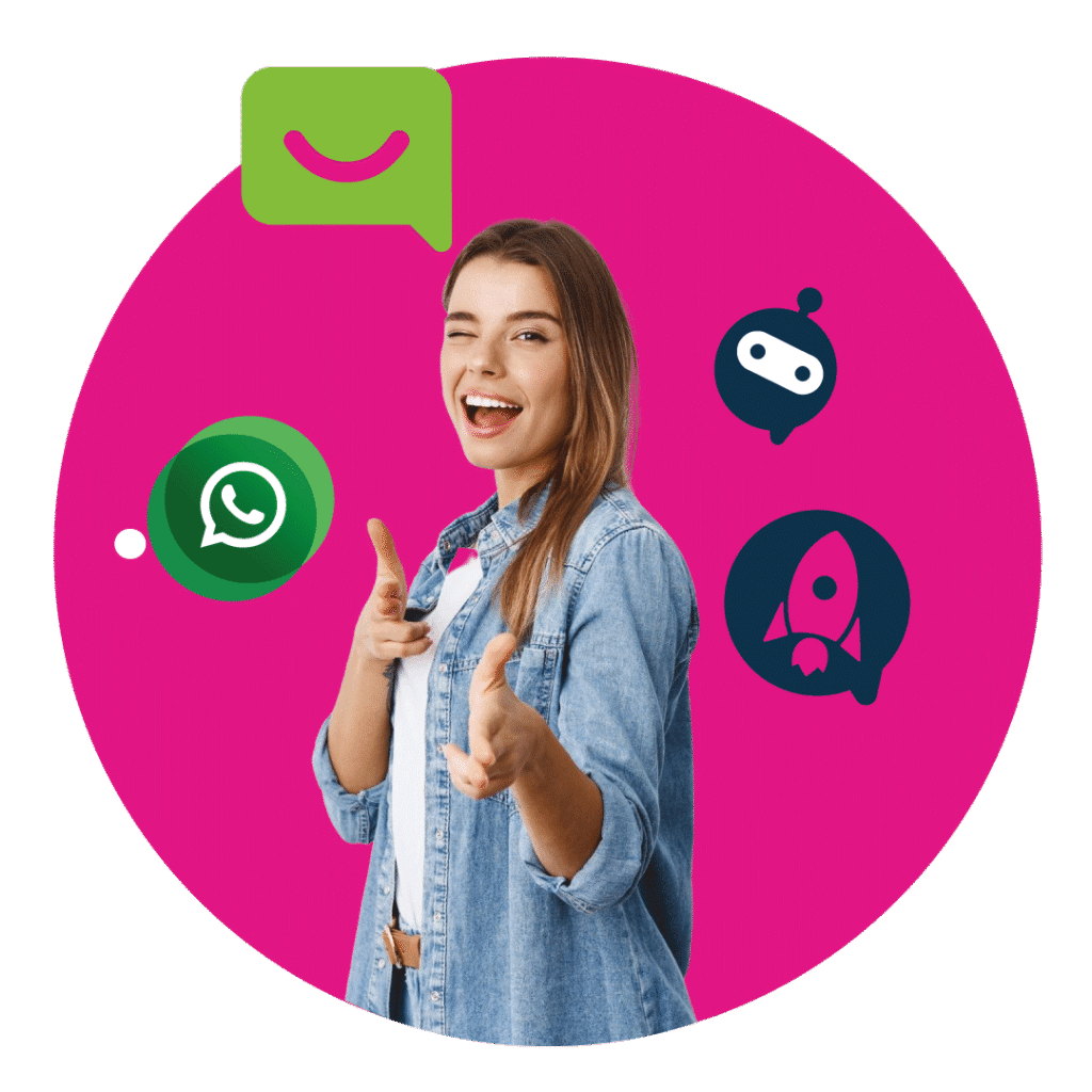 imagen mujer feliz con App Chati y sus beneficios